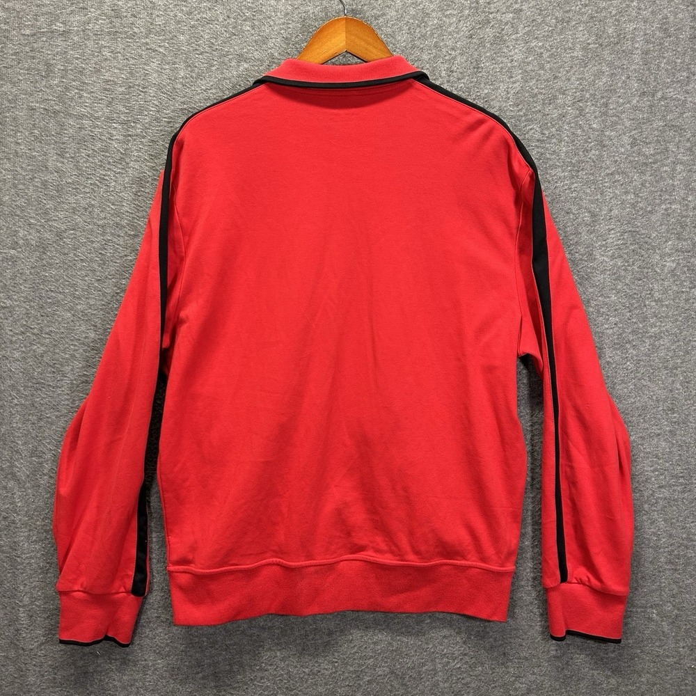 Polo Ralph Lauren Track Jacket Mens L Red Full‎ Zip Long Sleeve Fleece Pony - Picture 3 of 10